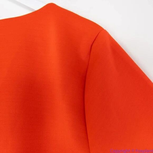 NEW Eloquii red scuba dress flare sleeves in red, size 18 - Picture 13 of 15